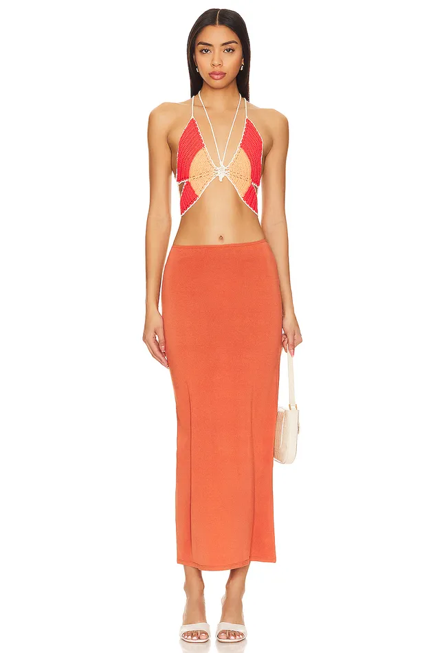Butterfly Love Top Red and Orange Women Lovers and Friends Tops Butterfly Love Top Red and Orange Women Lovers and Friends Tops