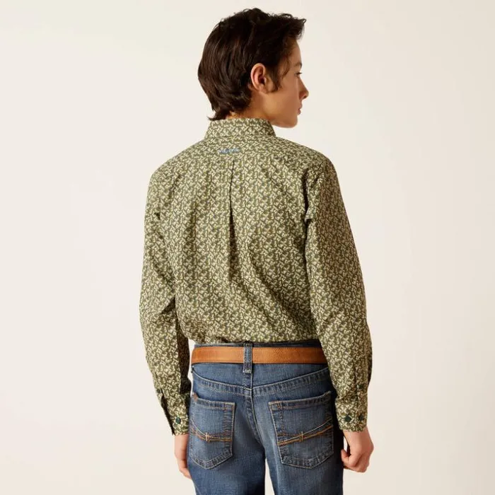 Button Down Shirts Kids Ariat Bowen Classic Fit Shirt Capulet Olive Button Down Shirts Kids Ariat Bowen Classic Fit Shirt Capulet Olive