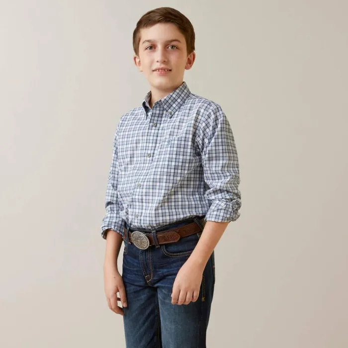 Button Down Shirts Kids Ariat Pro Series Othman Classic Fit Shirt White