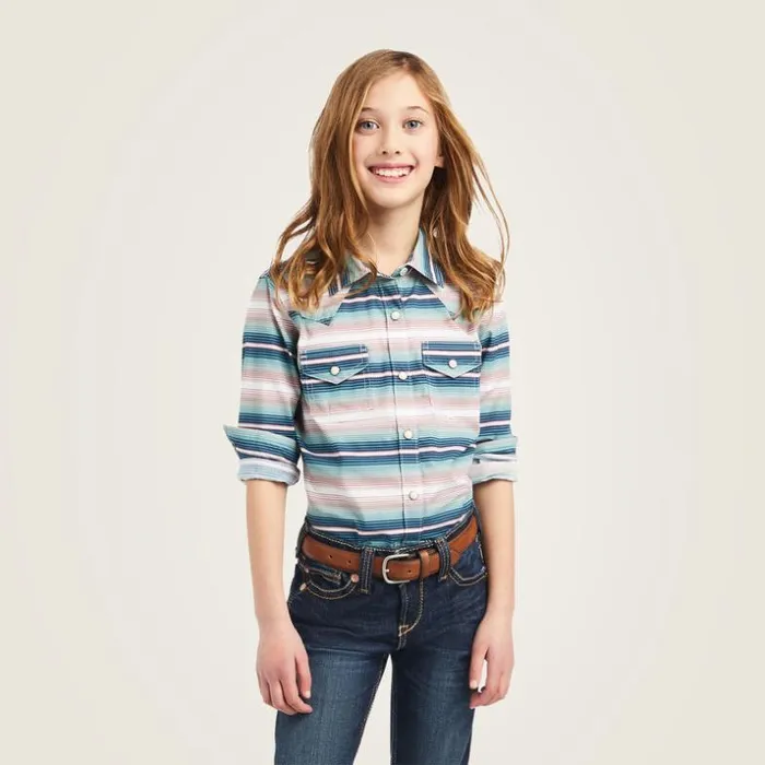 Button Down Shirts Kids Ariat REAL Downstream Shirt Downstream Serape