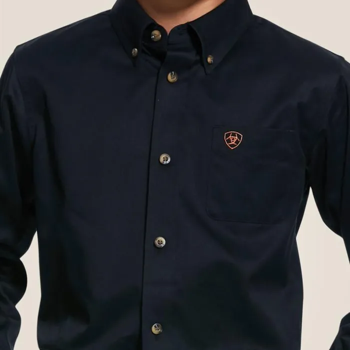 Button Down Shirts Kids Ariat Solid Twill Classic Fit Shirt Black Button Down Shirts Kids Ariat Solid Twill Classic Fit Shirt Black