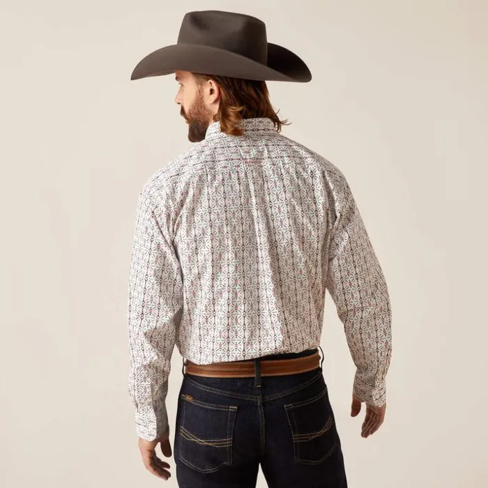 Button Down Shirts Men Ariat Edgar Classic Fit Shirt White