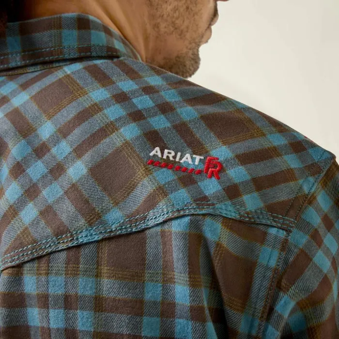 Button Down Shirts Men Ariat FR Cassidy Retro Fit Snap Work Shirt Coffee Bean Button Down Shirts Men Ariat FR Cassidy Retro Fit Snap Work Shirt Coffee Bean