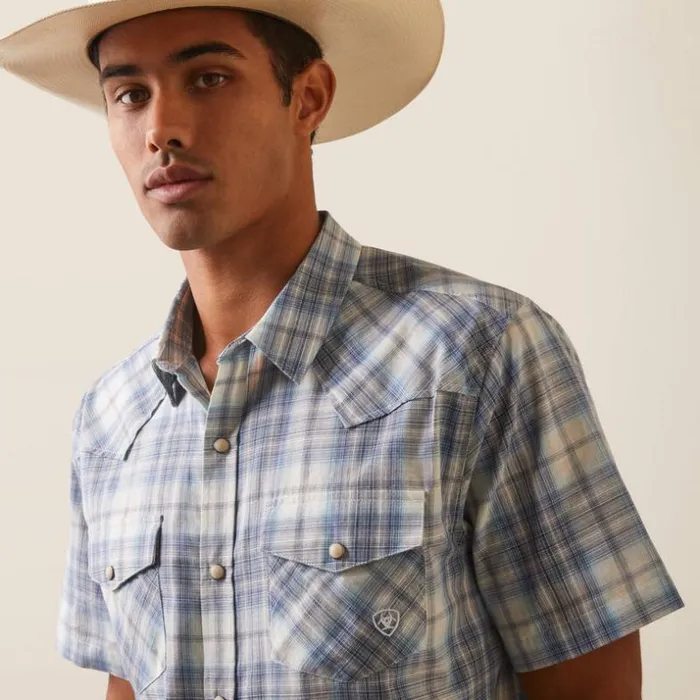 Button Down Shirts Men Ariat Halterman Retro Fit Shirt White Asparagus Button Down Shirts Men Ariat Halterman Retro Fit Shirt White Asparagus