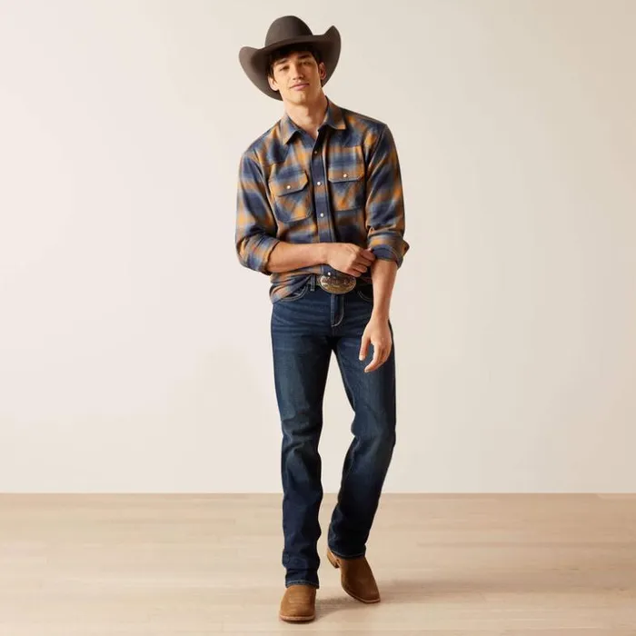 Button Down Shirts Men Ariat Hershel Retro Fit Shirt Comb Honey