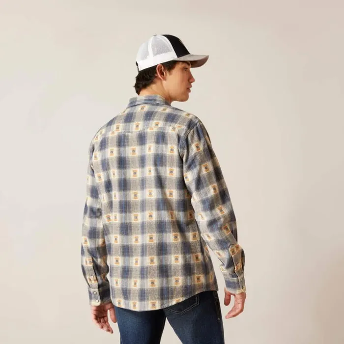 Button Down Shirts Men Ariat Hiro Retro Fit Shirt Vaporous Gray