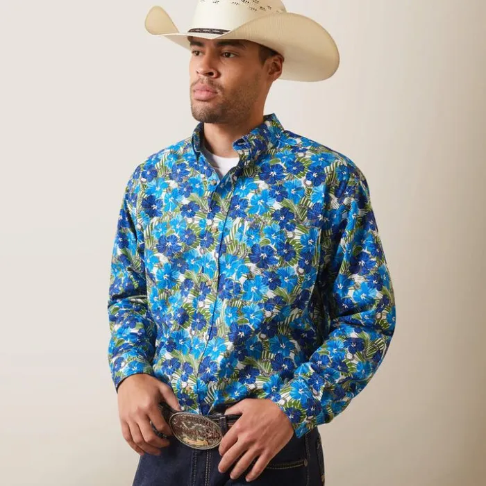 Button Down Shirts Men Ariat Landon Classic Fit Shirt White