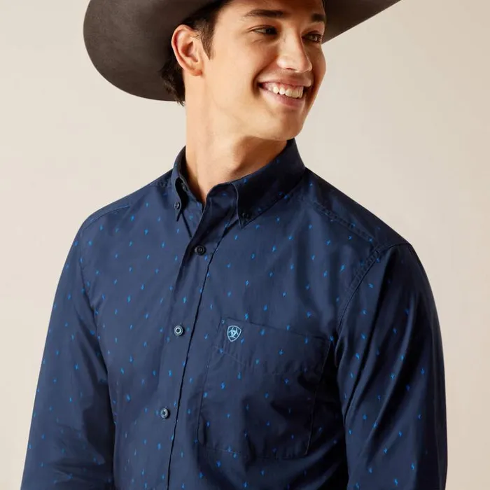 Button Down Shirts Men Ariat Pollerd Fitted Shirt Dress Blue Button Down Shirts Men Ariat Pollerd Fitted Shirt Dress Blue