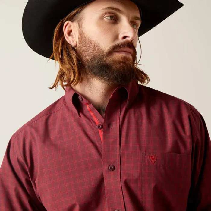 Button Down Shirts Men Ariat Pro Series Neal Classic Fit Shirt Tibetan Red Button Down Shirts Men Ariat Pro Series Neal Classic Fit Shirt Tibetan Red