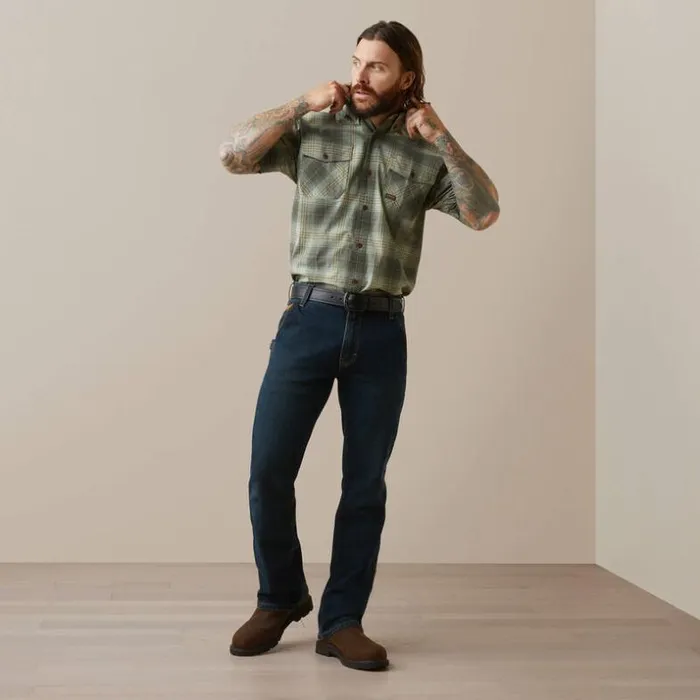 Button Down Shirts Men Ariat Rebar Made Tough DuraStretch Work Shirt Silt Green Plaid Button Down Shirts Men Ariat Rebar Made Tough DuraStretch Work Shirt Silt Green Plaid