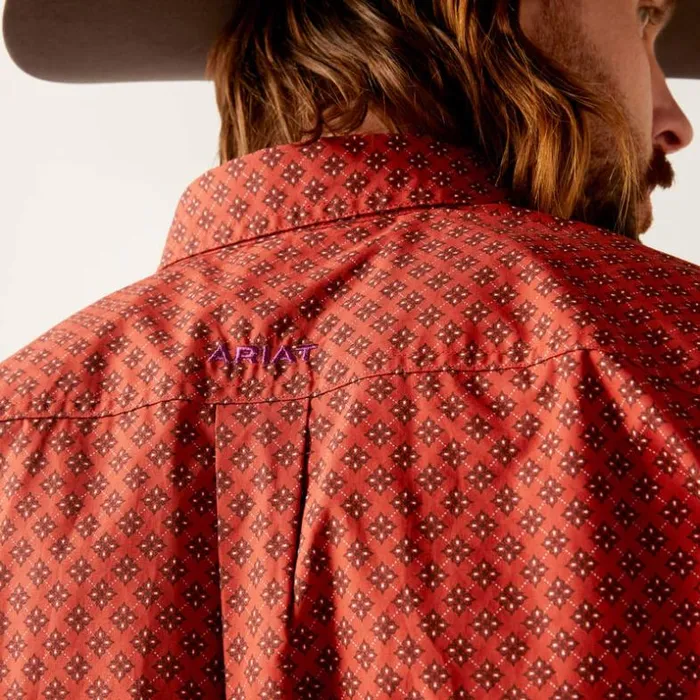 Button Down Shirts Men Ariat Samson Classic Fit Shirt Terra Rouge Button Down Shirts Men Ariat Samson Classic Fit Shirt Terra Rouge