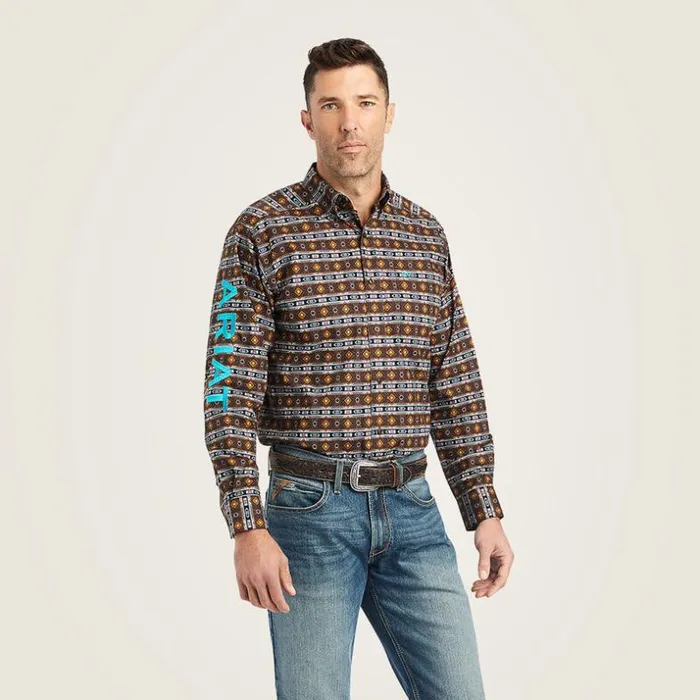 Button Down Shirts Men Ariat Team Cashton Classic Fit Shirt Black