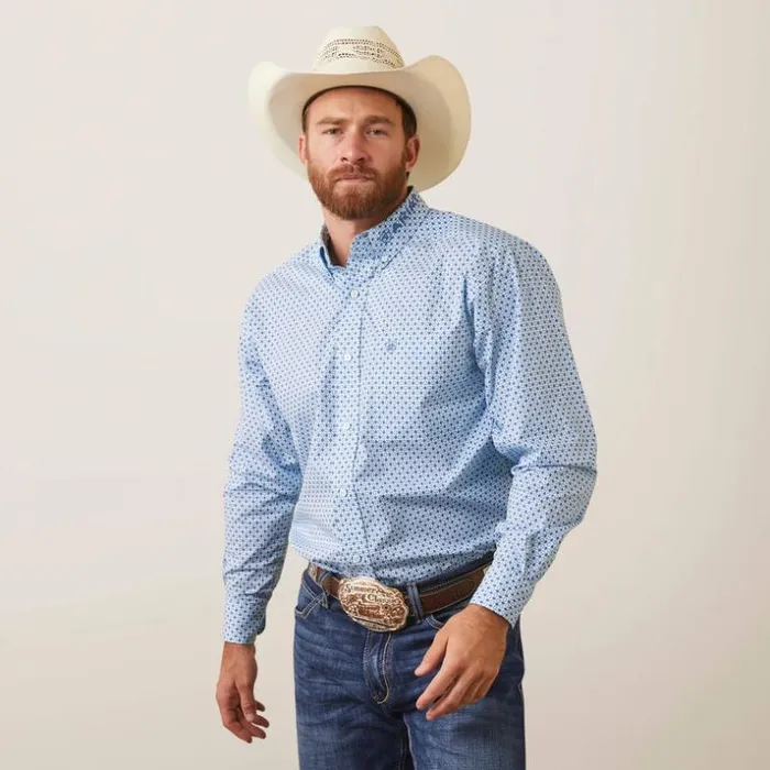 Button Down Shirts Men Ariat Team Syed Fitted Shirt White