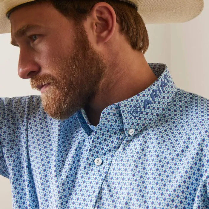Button Down Shirts Men Ariat Team Syed Fitted Shirt White Button Down Shirts Men Ariat Team Syed Fitted Shirt White