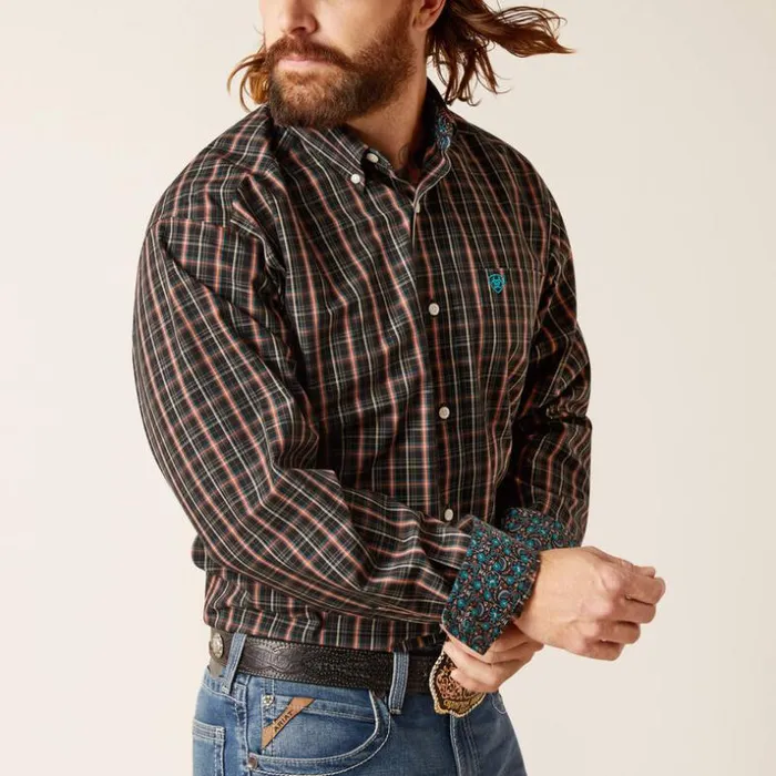Button Down Shirts Men Ariat Wrinkle Free Gaven Classic Fit Shirt Black Button Down Shirts Men Ariat Wrinkle Free Gaven Classic Fit Shirt Black