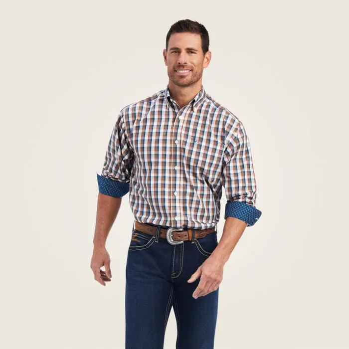 Button Down Shirts Men Ariat Wrinkle Free Scout Classic Fit Shirt Sequoia