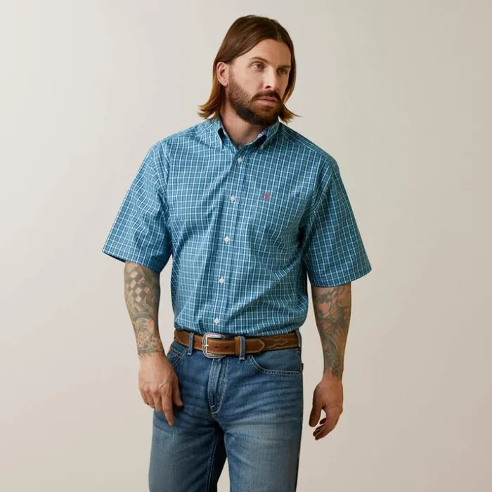 Button Down Shirts Men Ariat Wrinkle Free Winslow Classic Fit Shirt Bright Cobalt