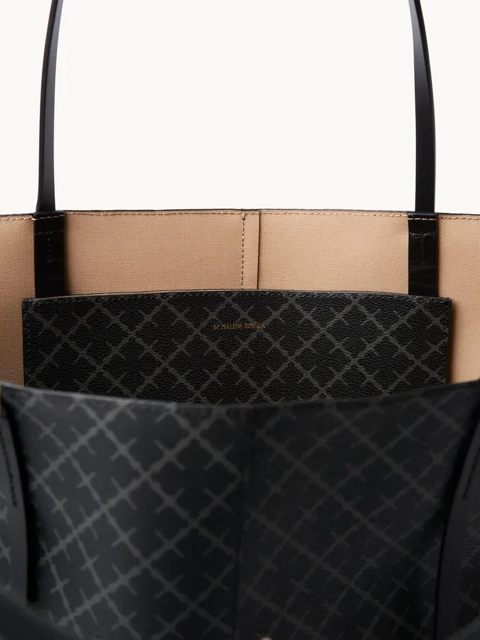 By Malene Birger Bags Women Abrille Printed Tote Bag Charcoal