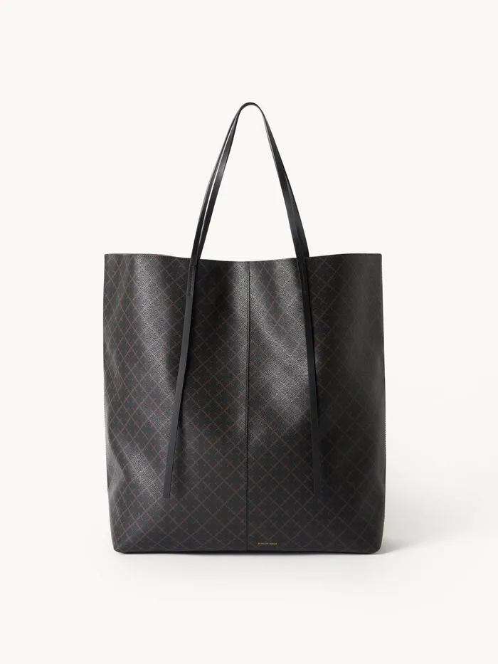 By Malene Birger Bags Women Abrille Printed Tote Bag Dark Chokolate