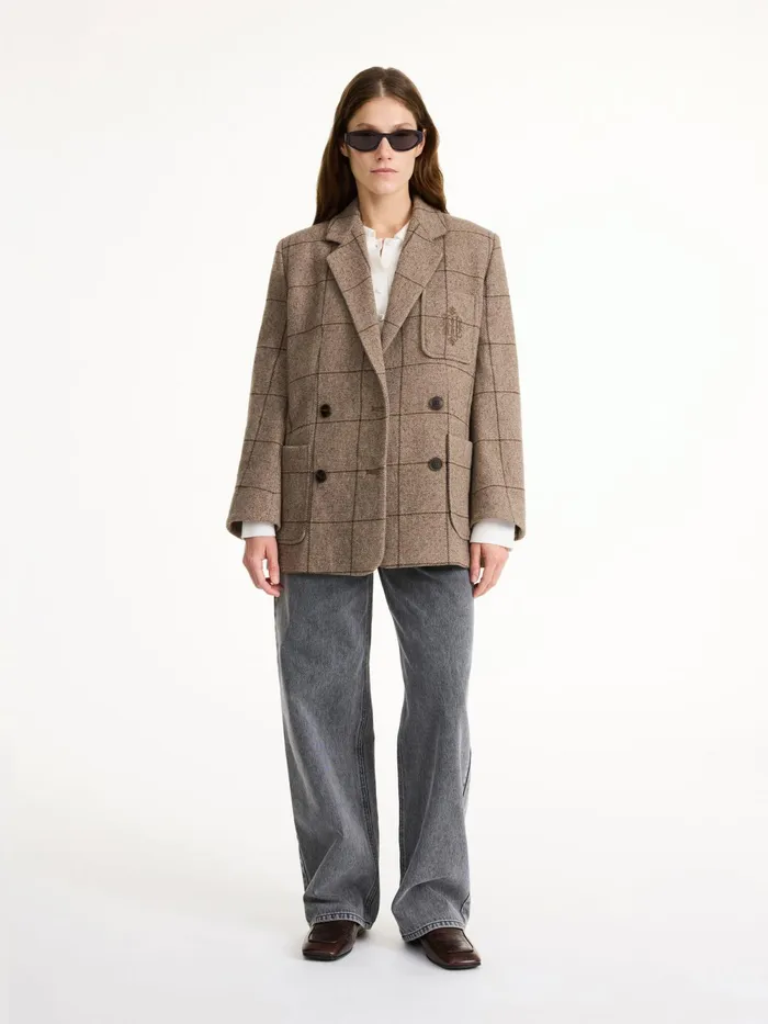 By Malene Birger Blazers Women Railey DoubleBreasted Blazer Autumn Check