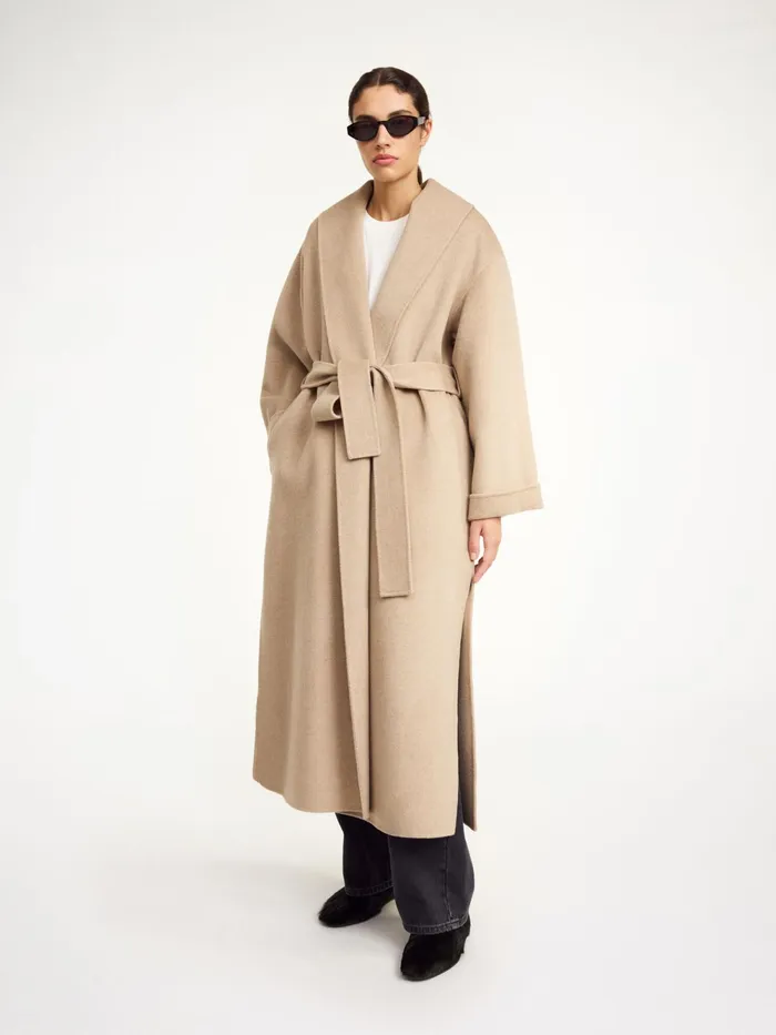 By Malene Birger Coats and Jackets Women Trullem Wool Coat Grey Brown Melange