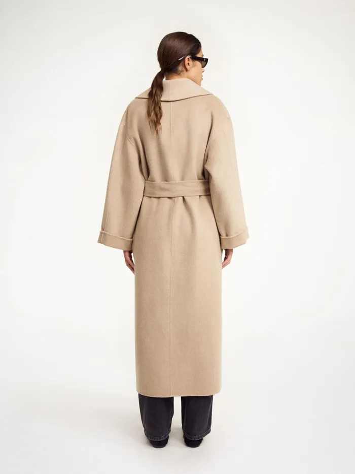By Malene Birger Coats and Jackets Women Trullem Wool Coat Grey Brown Melange