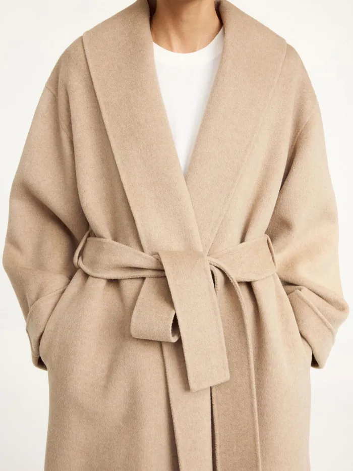 By Malene Birger Coats and Jackets Women Trullem Wool Coat Grey Brown Melange