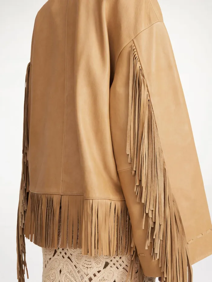 By Malene Birger Coats and Jackets Women Zoena Leather Jacket Tan