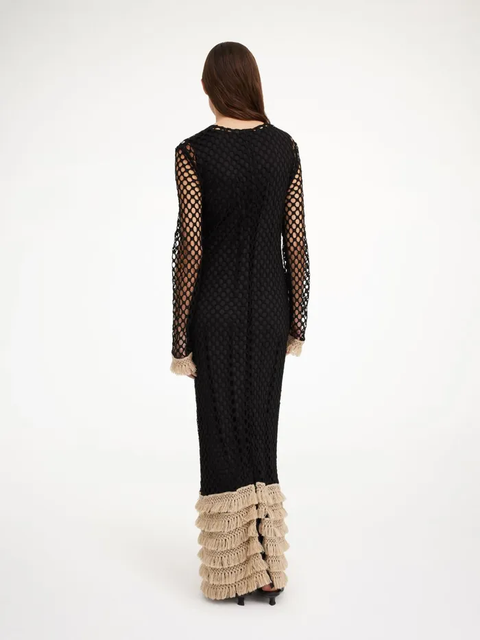 By Malene Birger Dresses Women Anae Crochet Maxi Dress Black