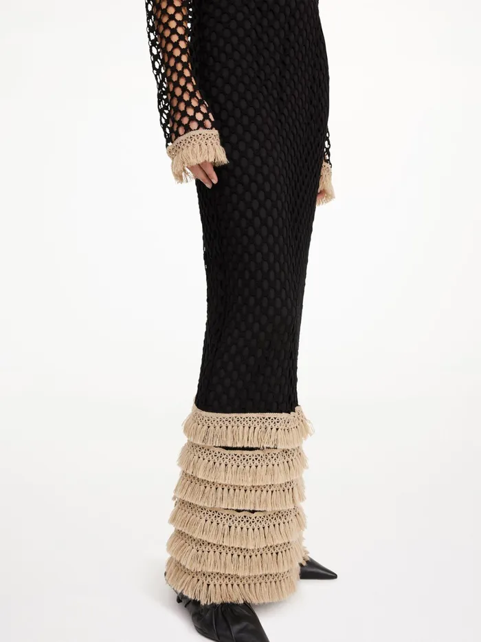 By Malene Birger Dresses Women Anae Crochet Maxi Dress Black