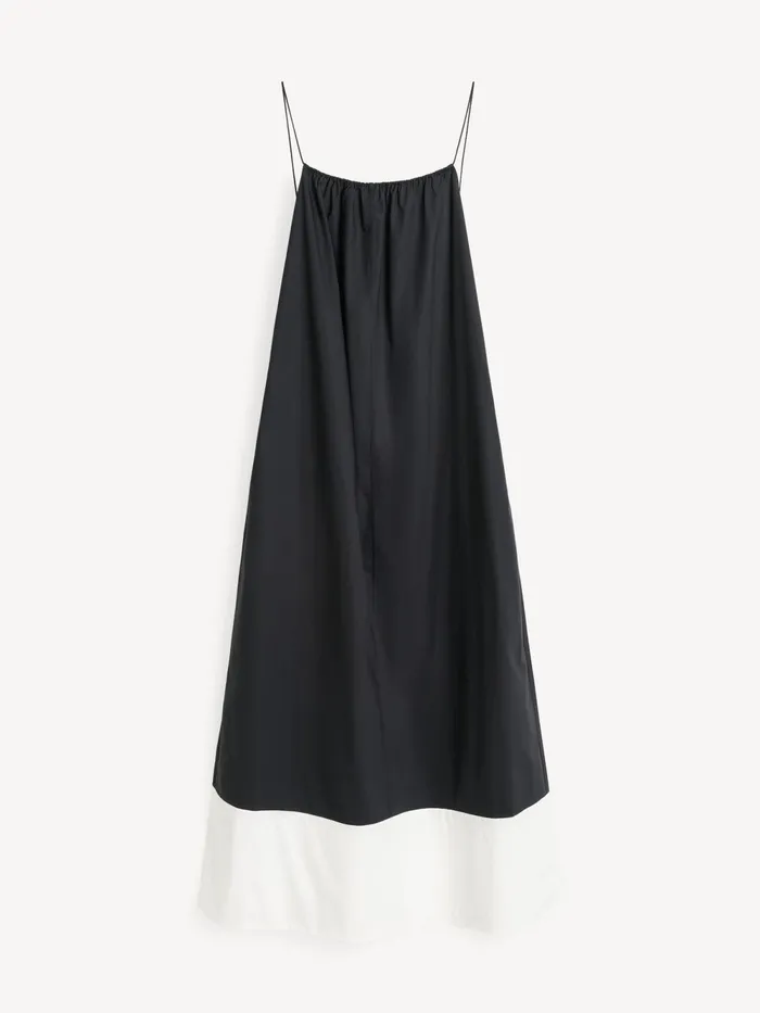 By Malene Birger Dresses Women Lanney Organic Cotton Maxi Dress Block Stripe Black White
