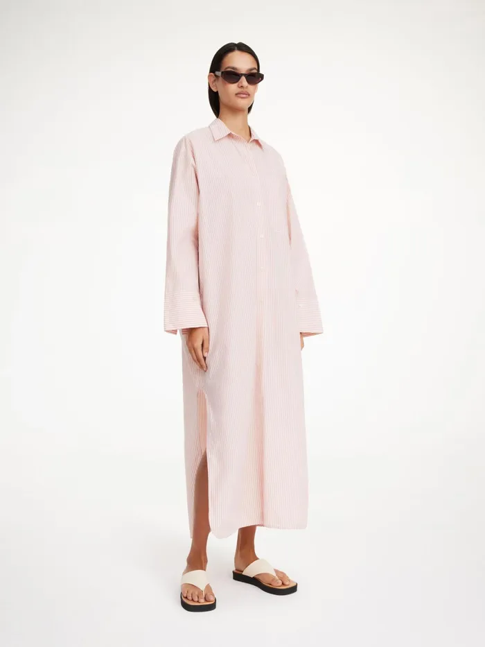 By Malene Birger Dresses Women Perros Organic Cotton Dress Skinny Stripe Diva
