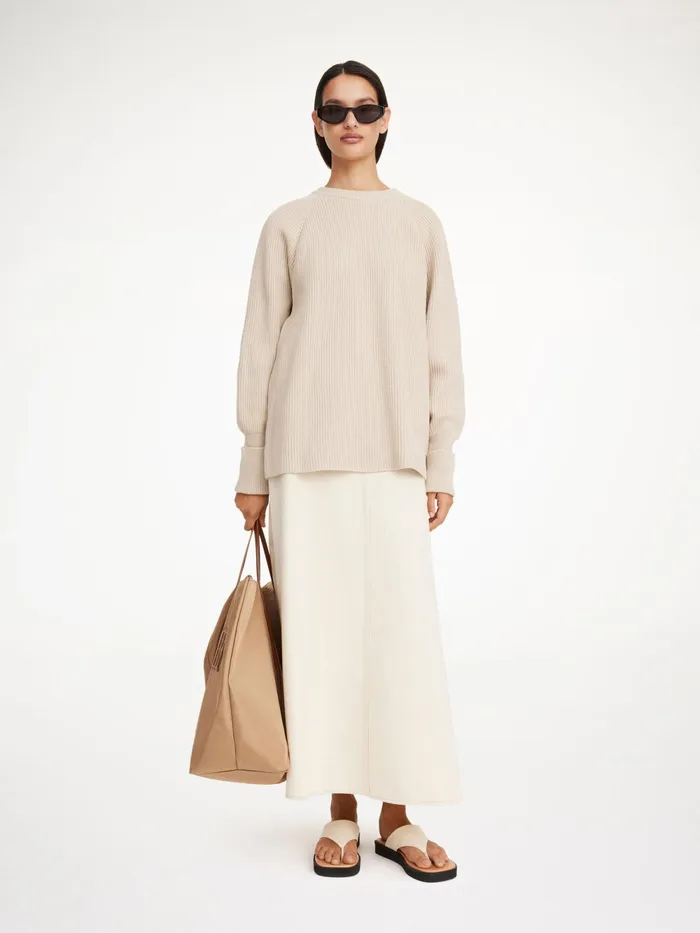By Malene Birger Knitwear Women Bilea Organic Cotton Sweater Oyster Gray