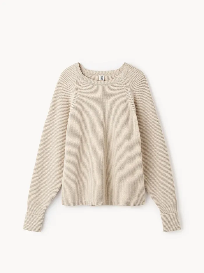 By Malene Birger Knitwear Women Bilea Organic Cotton Sweater Oyster Gray