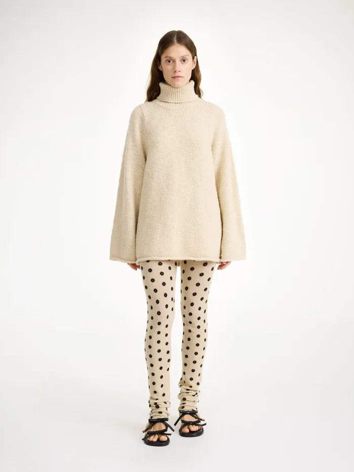 By Malene Birger Knitwear Women Breele Wool Leggings Graphic Flower