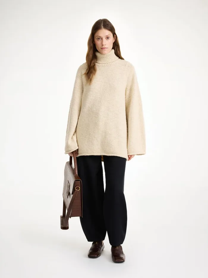 By Malene Birger Knitwear Women Charice Wool Sweater Oyster Gray