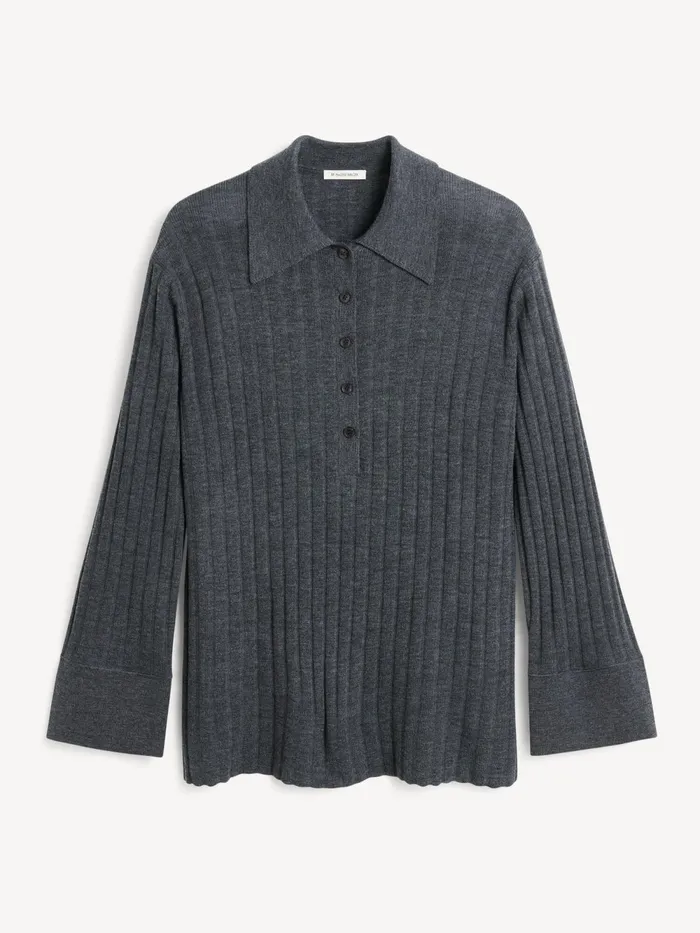 By Malene Birger Knitwear Women Delphine Merino Wool Sweater Jet Grey