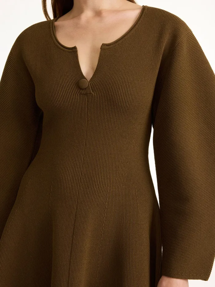 By Malene Birger Knitwear Women Francesa Mini Dress Shitake