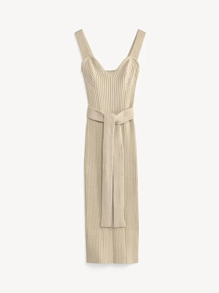By Malene Birger Knitwear Women Honeya Ribbed Maxi Dress Oyster Gray
