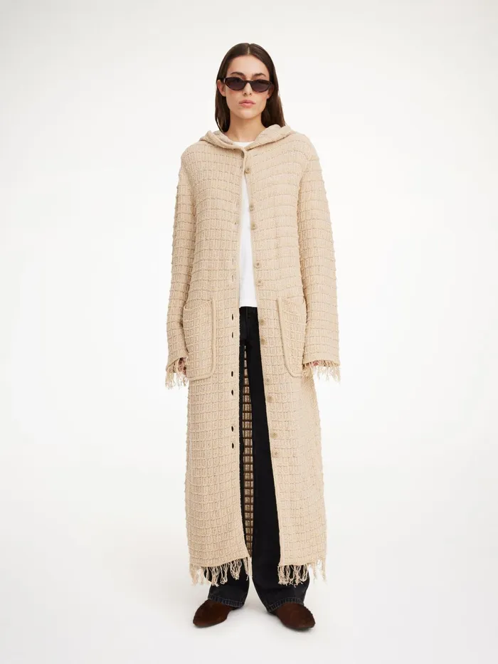 By Malene Birger Knitwear Women Tallula Hooded Coat Oyster Gray