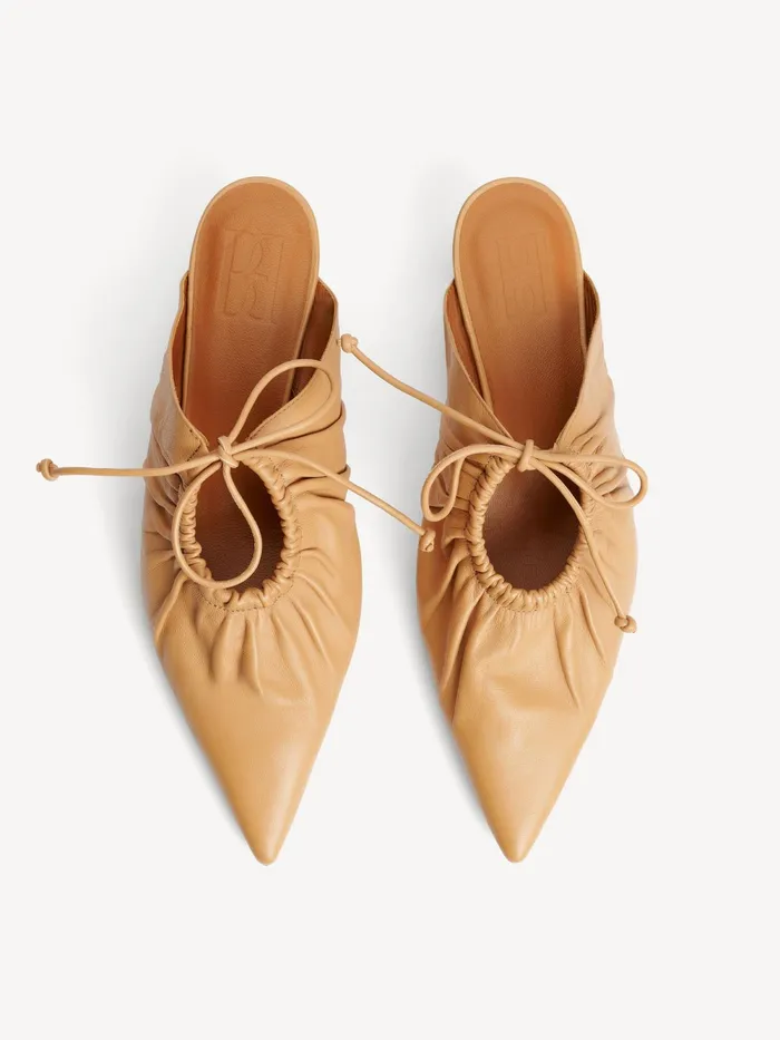 By Malene Birger Shoes Women Masey Leather Mules Sand Beige
