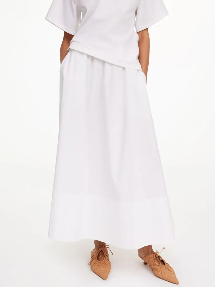 By Malene Birger Skirts Women Pheobes Organic Cotton Skirt Pure White