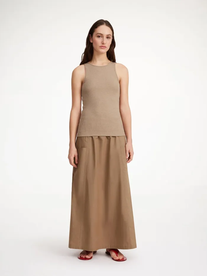 By Malene Birger Tops and Blouses Women Amani Organic Cotton Tank Top Nomad