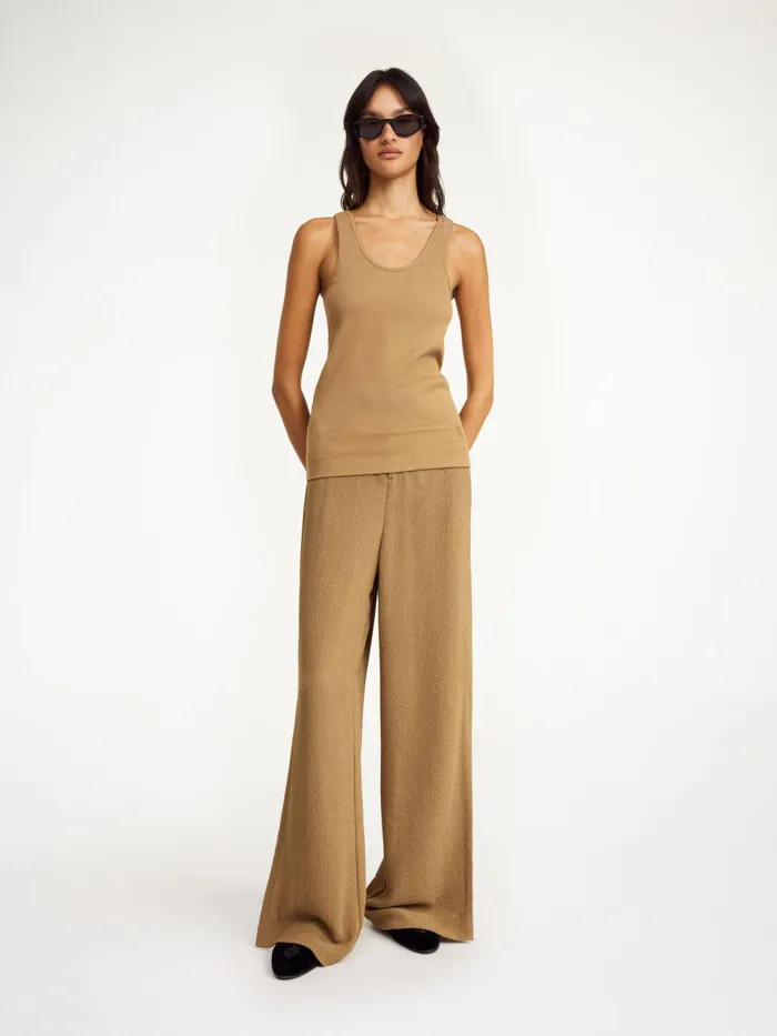 By Malene Birger Tops and Blouses Women Anisa Organic Cotton Tank Top Light Brown By Malene Birger Tops and Blouses Women Anisa Organic Cotton Tank Top Light Brown