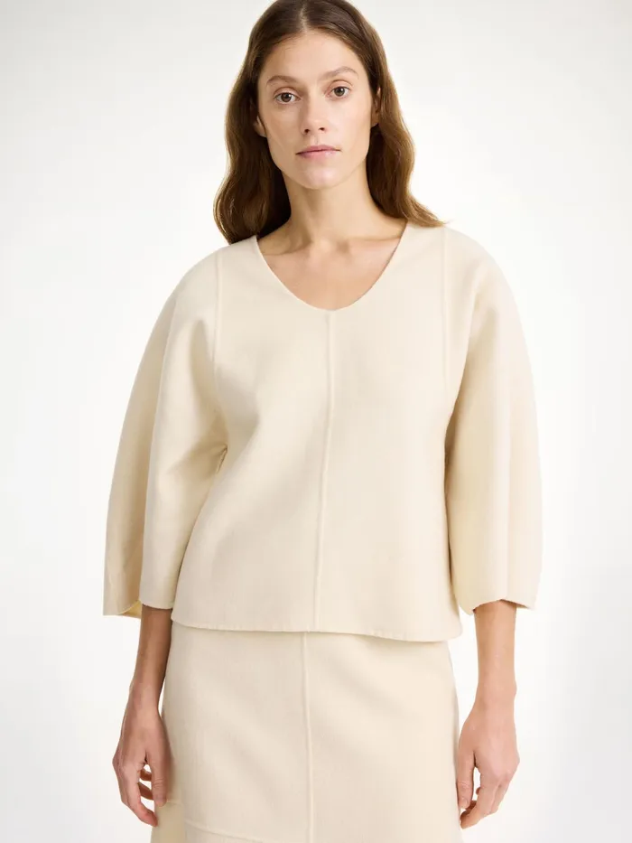 By Malene Birger Tops and Blouses Women Calya Wool Blouse Pearl