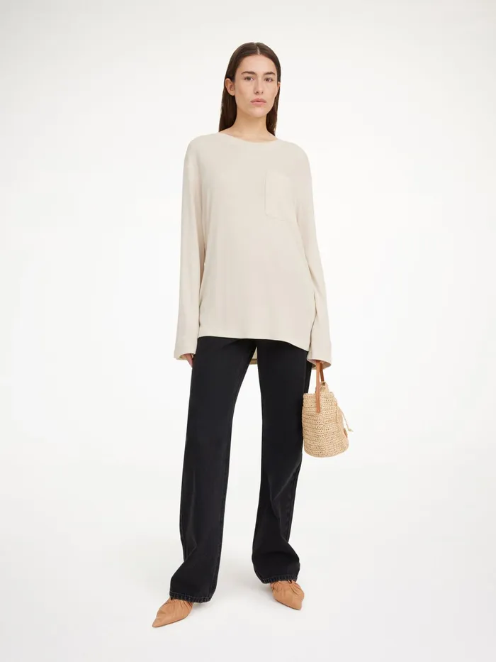 By Malene Birger Tops and Blouses Women Fayeh Oversized Longsleeve Oyster Gray By Malene Birger Tops and Blouses Women Fayeh Oversized Longsleeve Oyster Gray