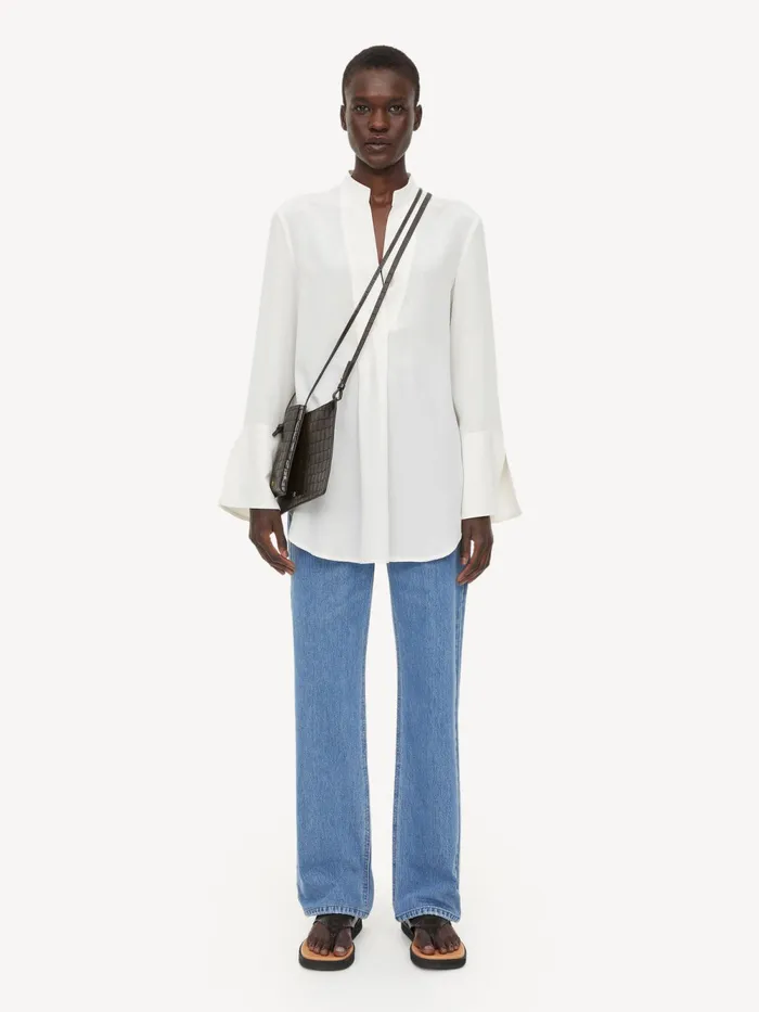 By Malene Birger Tops and Blouses Women Flaiy Silk Blouse Whisper White