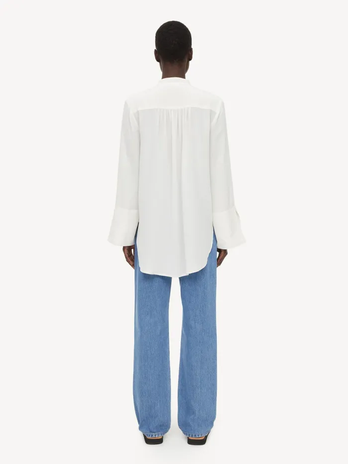 By Malene Birger Tops and Blouses Women Flaiy Silk Blouse Whisper White