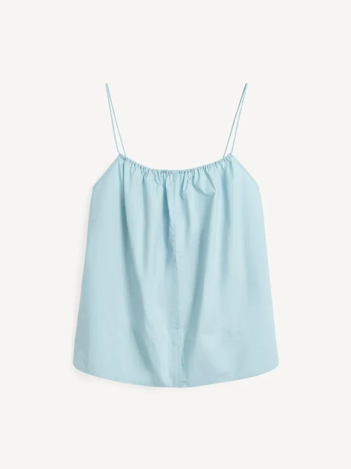 By Malene Birger Tops and Blouses Women Leonnes Organic Cotton Top Hydra Blue