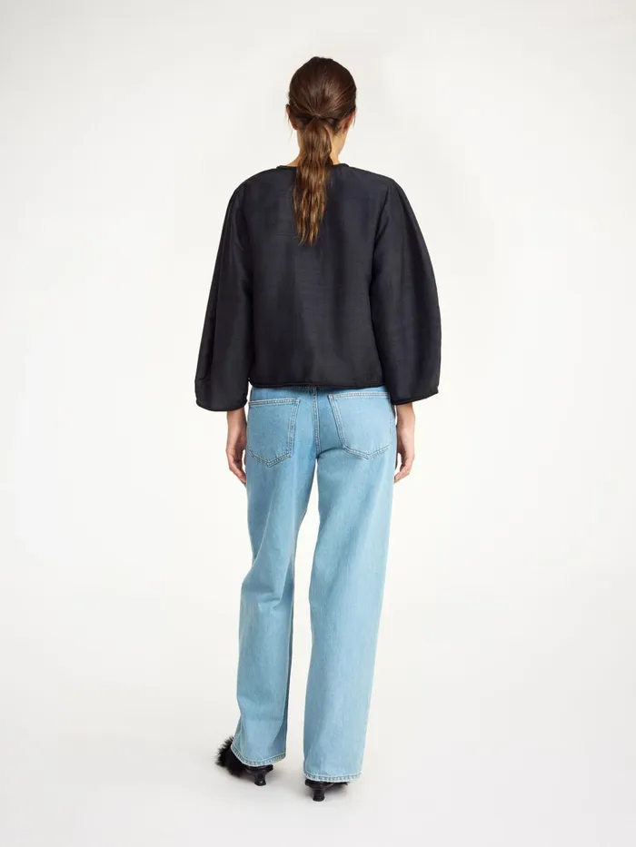 By Malene Birger Tops and Blouses Women Mineas Silk Top Black